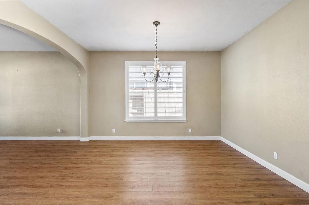 Chandelier, Empty room, Interior, Wood Texture Flooring