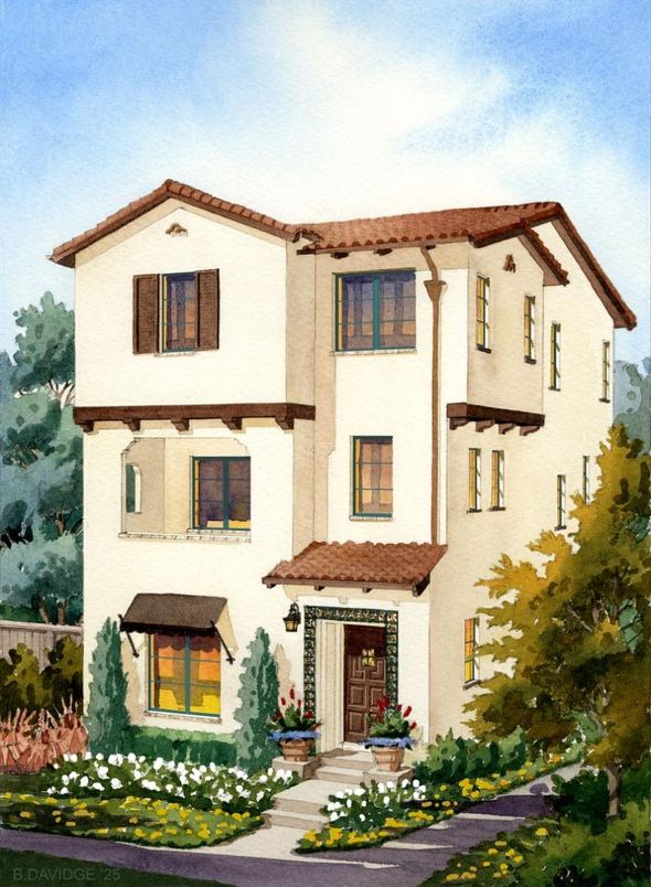 Exterior, Facade, Spanish Mediterranean