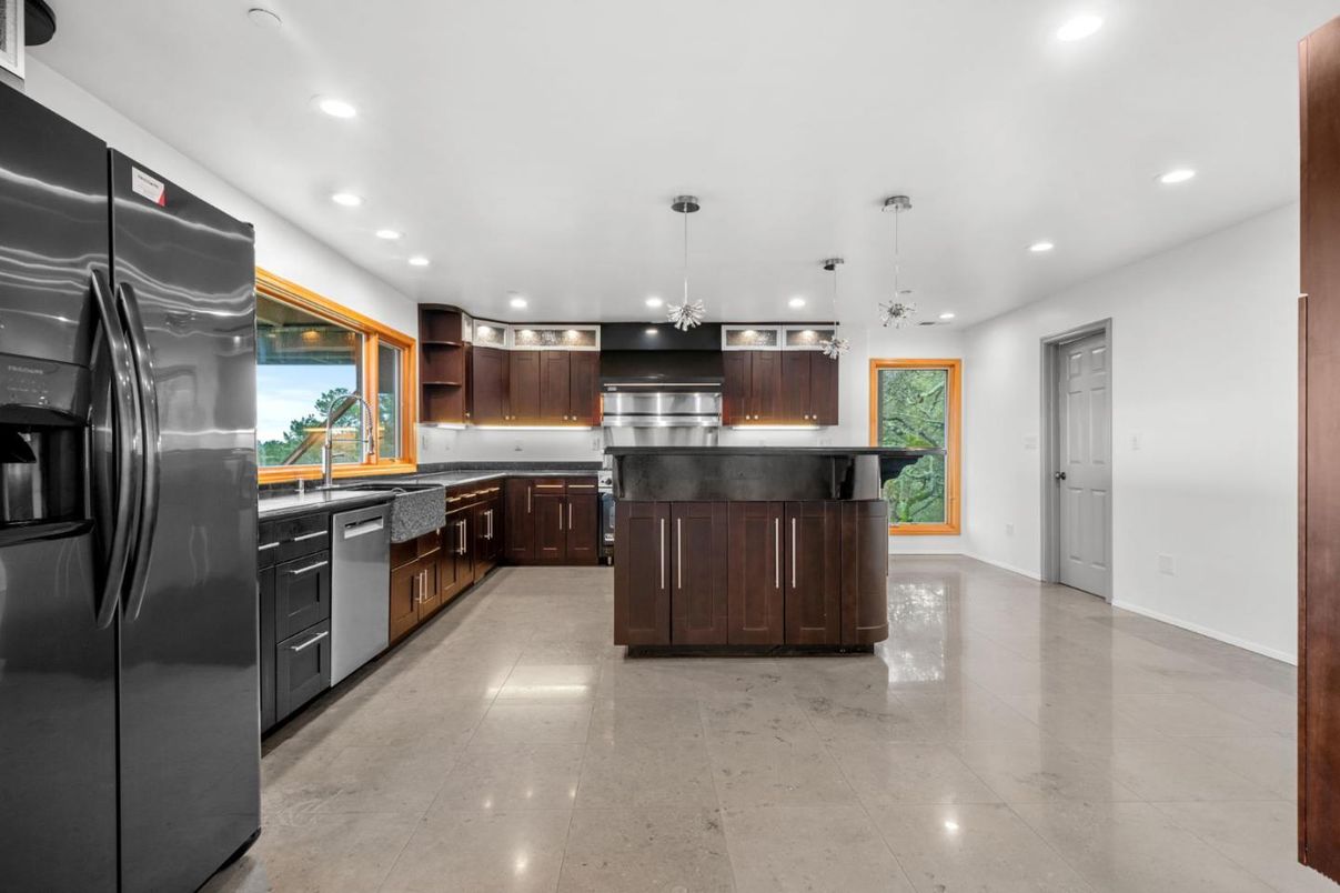 Interior, Kitchen, Pendant Lights, Recessed Lighting, Stainless Steel Appliances