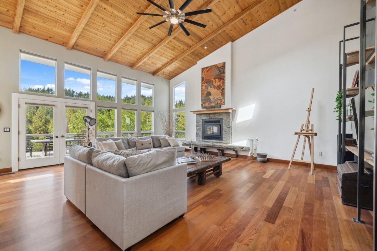 Fireplace, Interior, Living room, Wooden Beams, Wooden Ceilings, Wood Texture Flooring