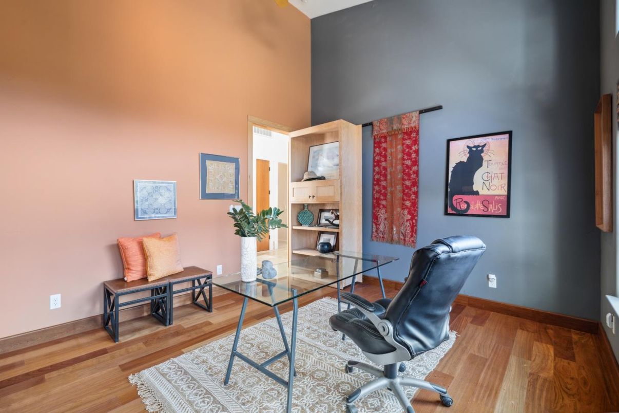 Home Office, Interior, Wood Texture Flooring