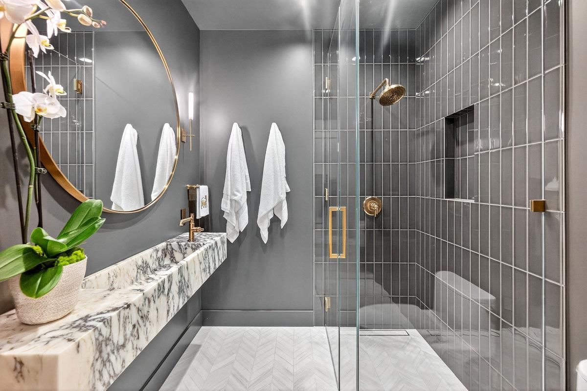 Bathroom, Glass Shower, Interior