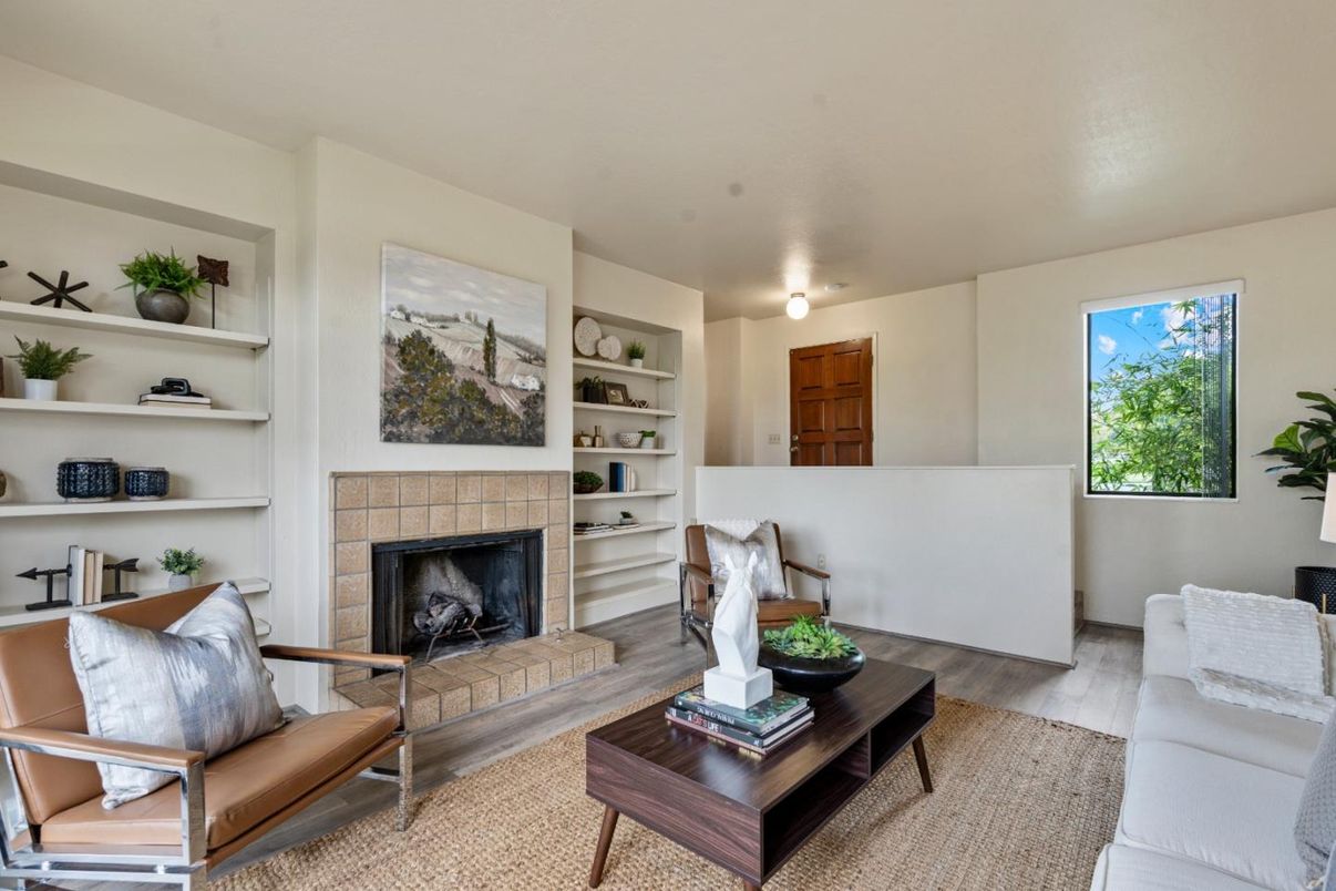 Fireplace, Interior, Living room, Wood Texture Flooring