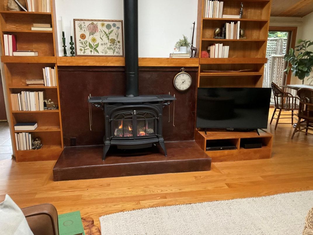 Fireplace, Interior, Wood Texture Flooring