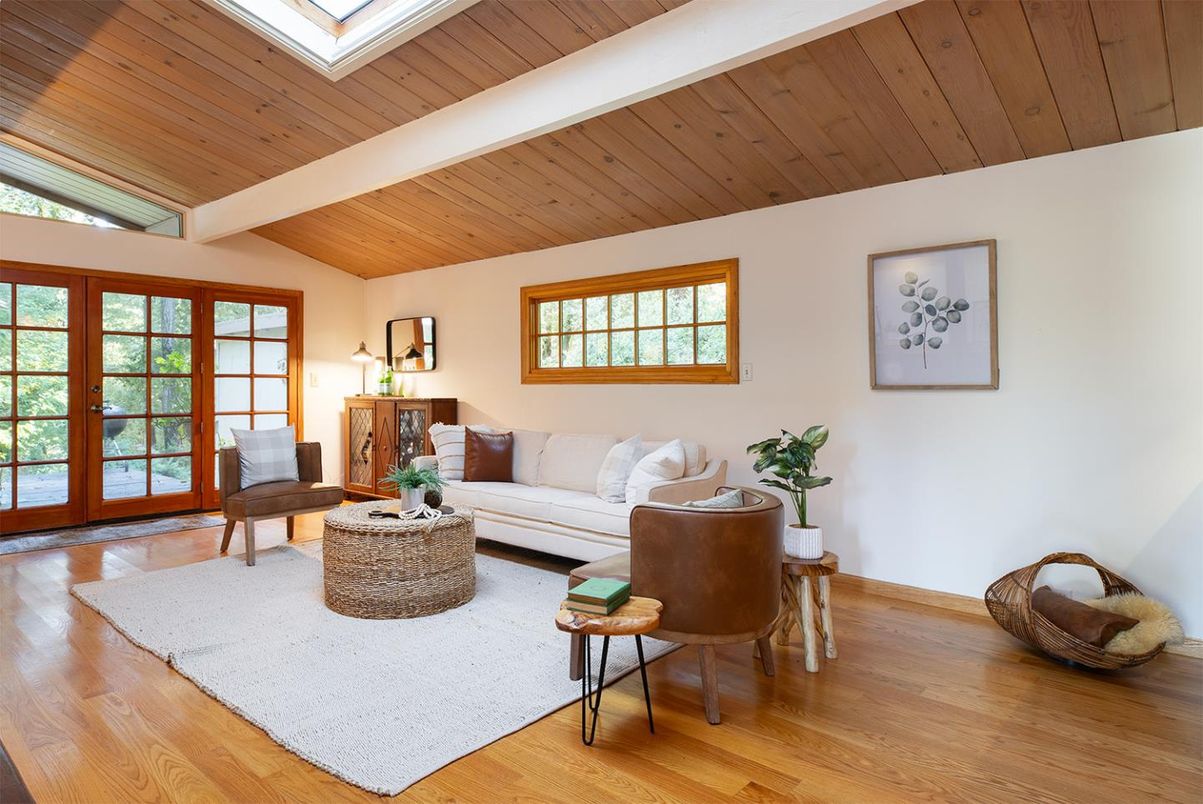 Interior, Living room, Wooden Ceilings, Wood Texture Flooring