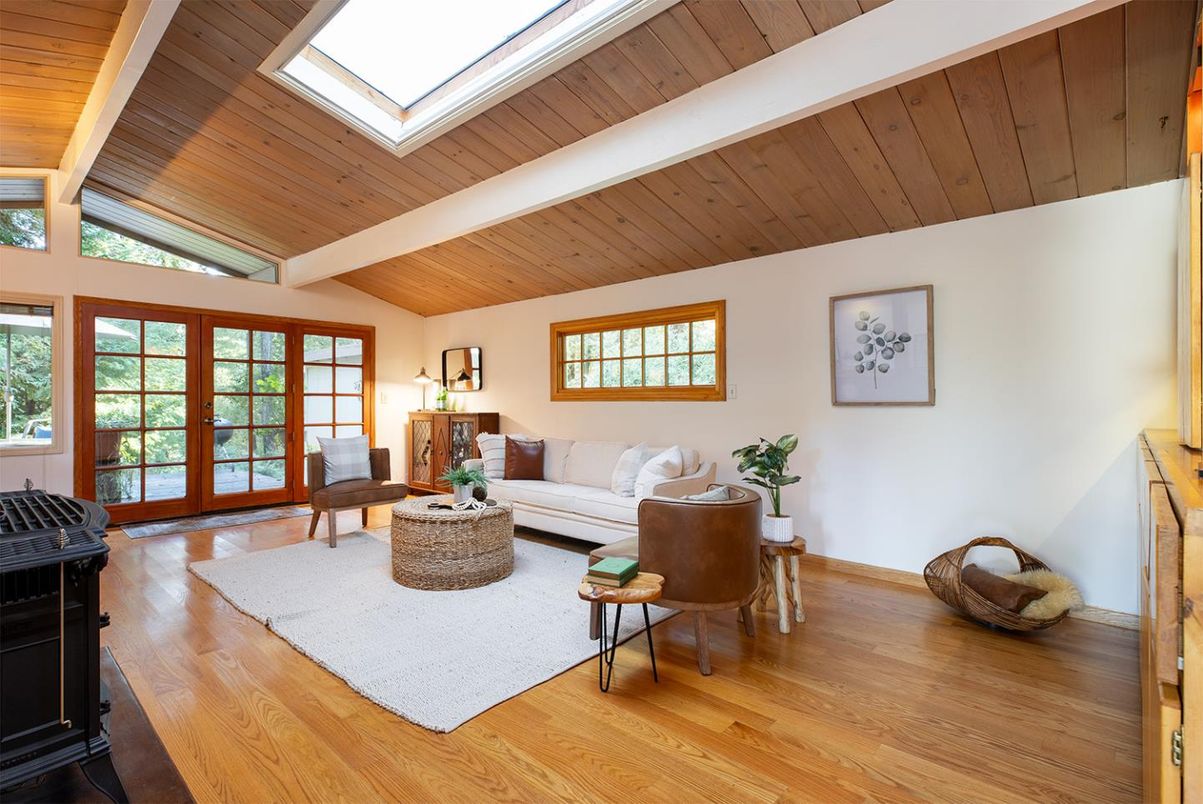 Interior, Living room, Wooden Ceilings, Wood Texture Flooring