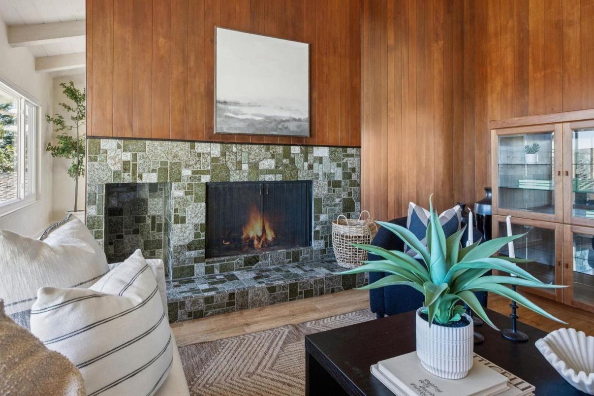 Fireplace, Interior, Living room, Wooden Walls