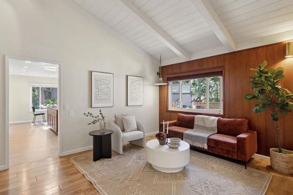 Interior, Living room, Wood Texture Flooring, Wooden Walls