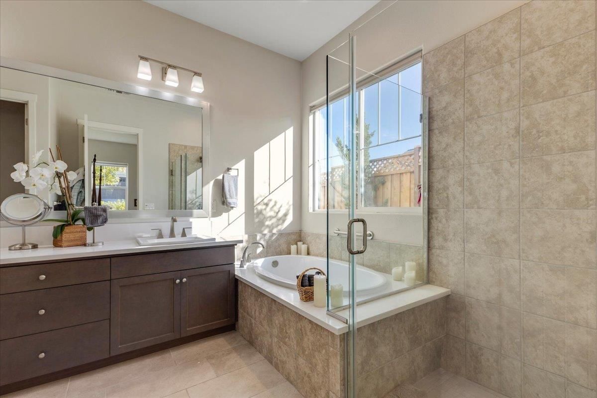 Bathroom, Dual Sink Vanities, Glass Shower, Interior