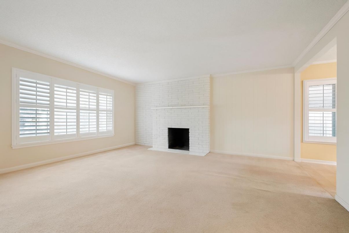 Empty room, Fireplace, Interior