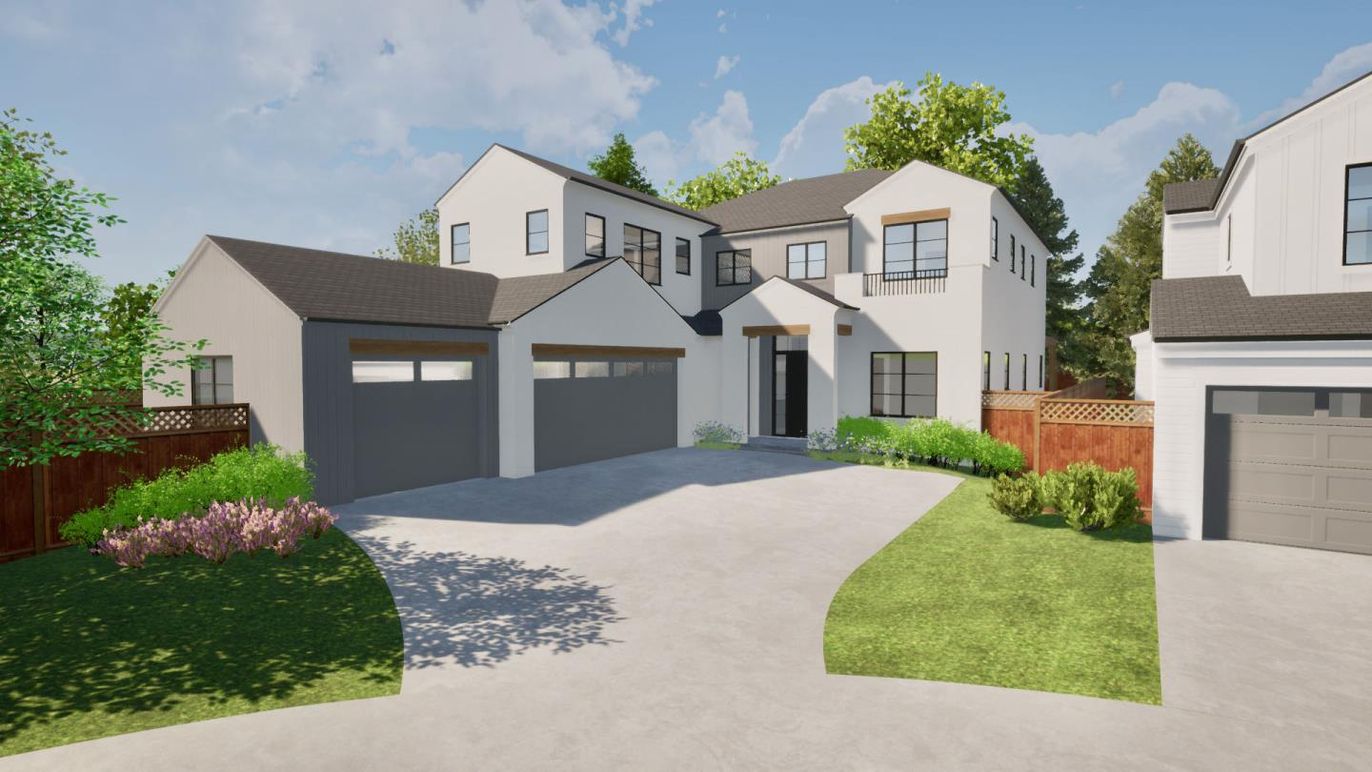 Attached, Backyard, Exterior, Facade, Farmhouse