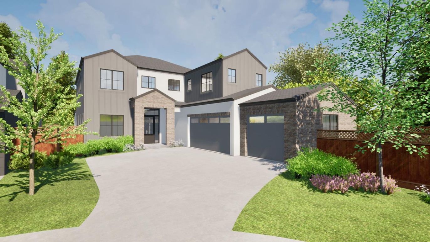 Attached, Exterior, Facade, Brick Facade, Farmhouse