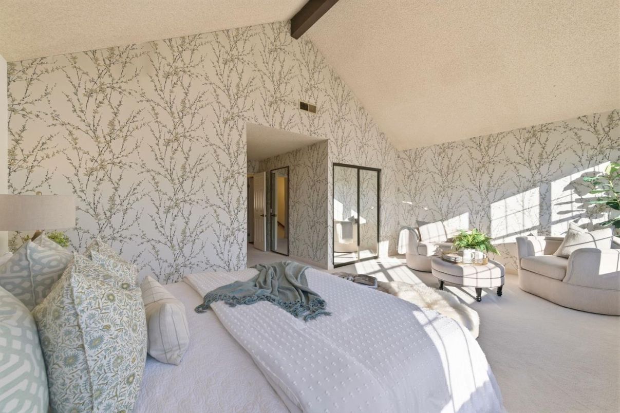 Bedroom, Interior, Wooden Beams