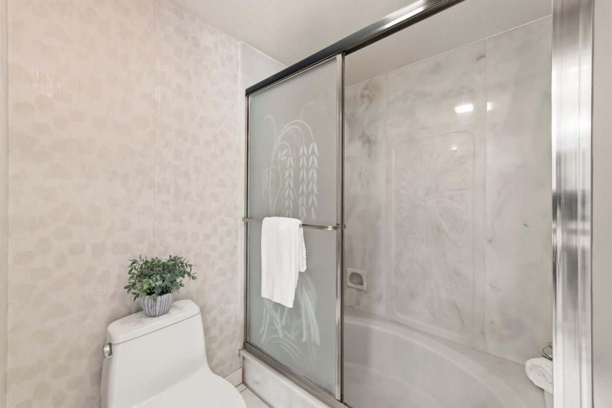 Bathroom, Glass Shower, Interior, Marble Walls