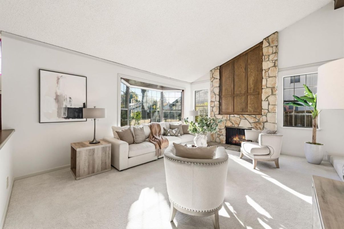 Fireplace, Interior, Living room, Stone Walls