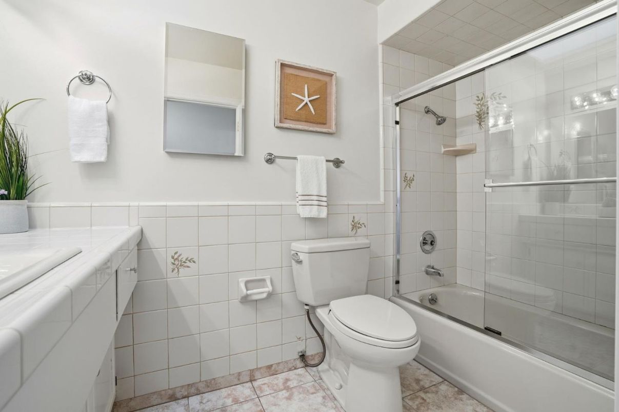 Bathroom, Glass Shower, Interior, Tile Countertops