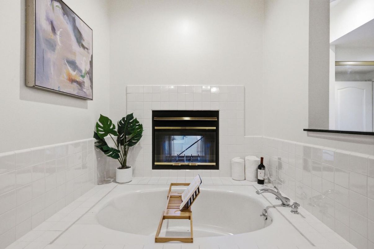 Bathroom, Fireplace, Interior
