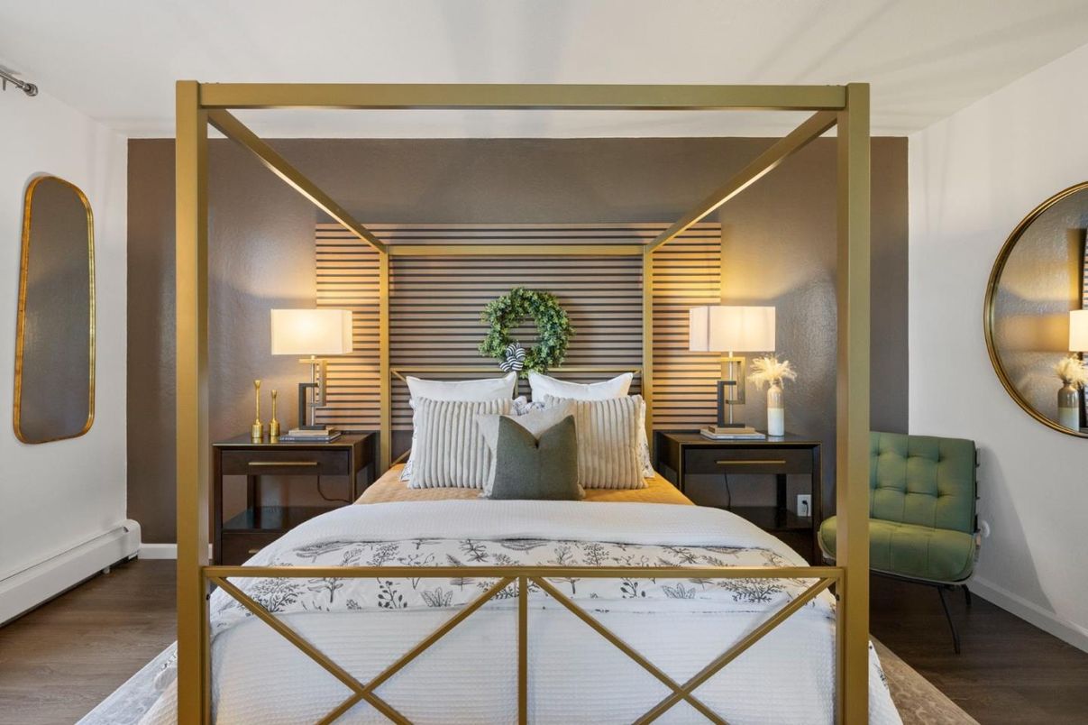 Bedroom, Interior, Wood Texture Flooring