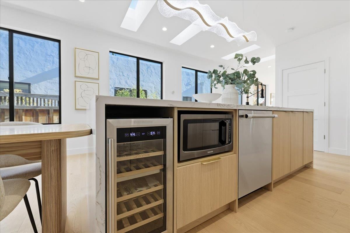Interior, Recessed Lighting, Stainless Steel Appliances, Wood Texture Flooring
