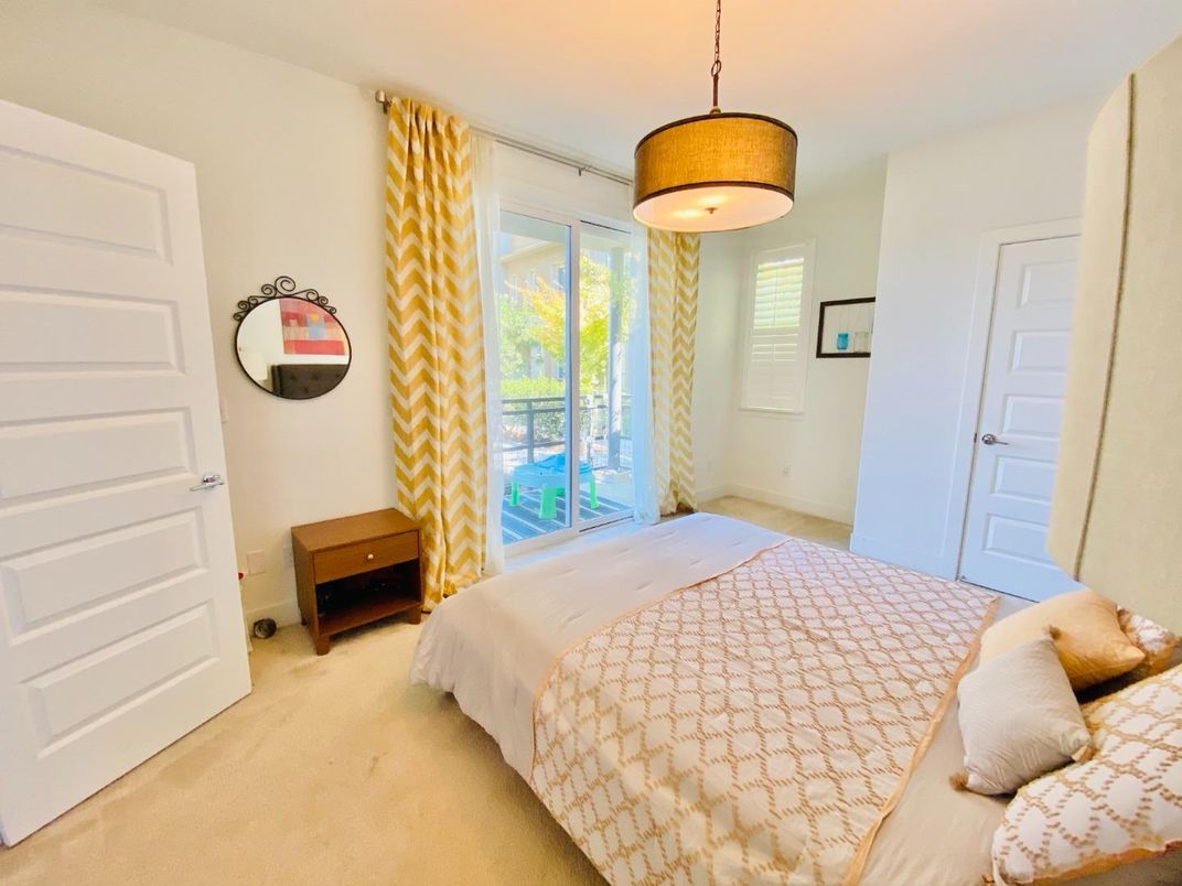 Bedroom, Interior, Pendant Lights