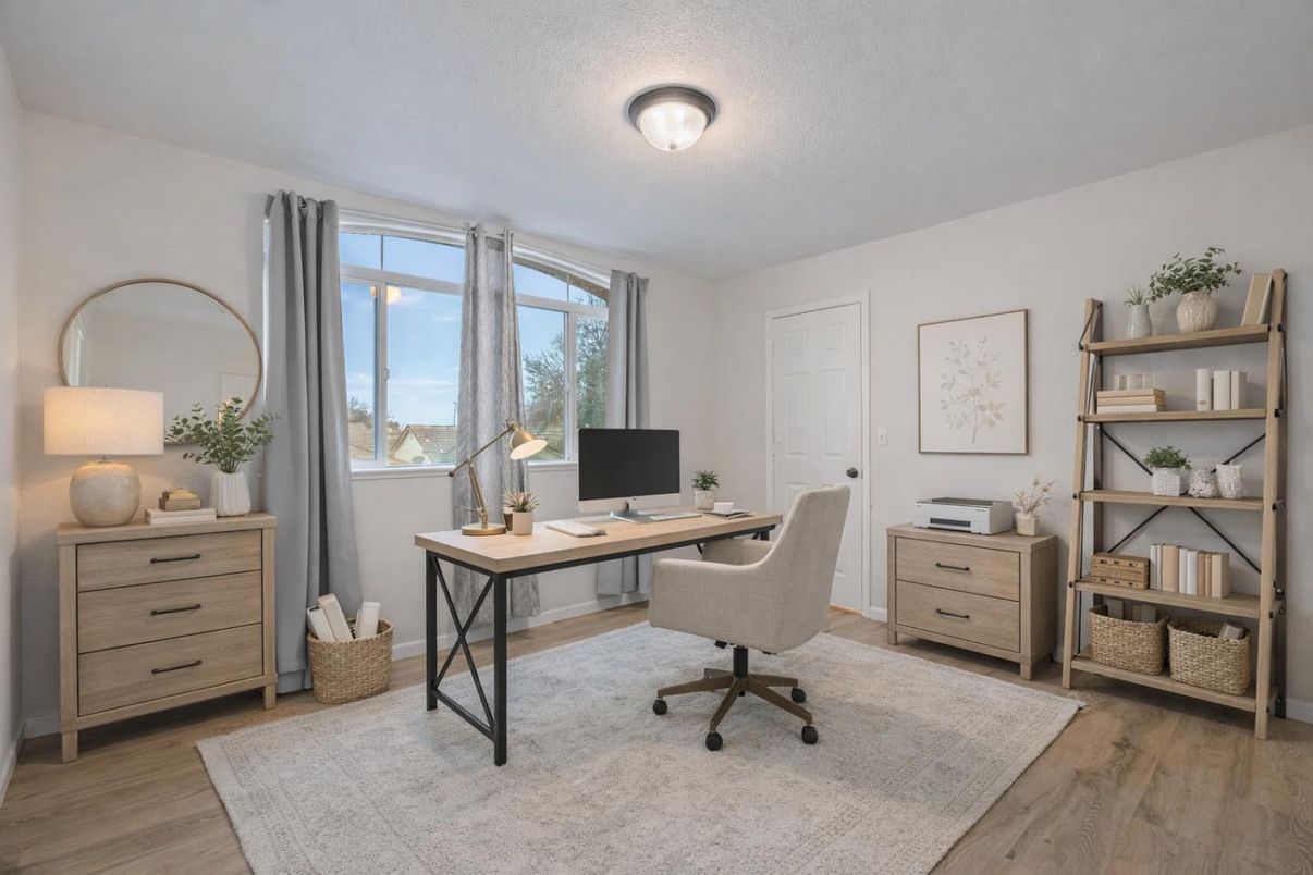 Home Office, Interior, Wood Texture Flooring