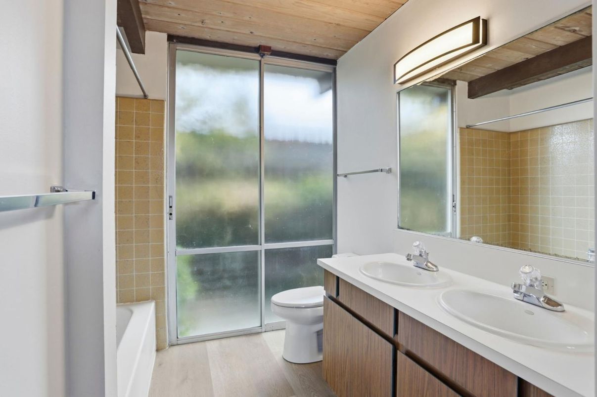 Bathroom, Interior, Wooden Beams, Wooden Ceilings, Wood Texture Flooring