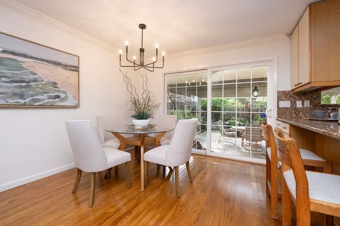 Chandelier, Dining room, Interior, Wood Texture Flooring