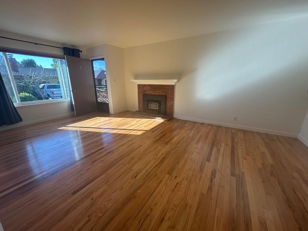 Empty room, Fireplace, Interior, Wood Texture Flooring