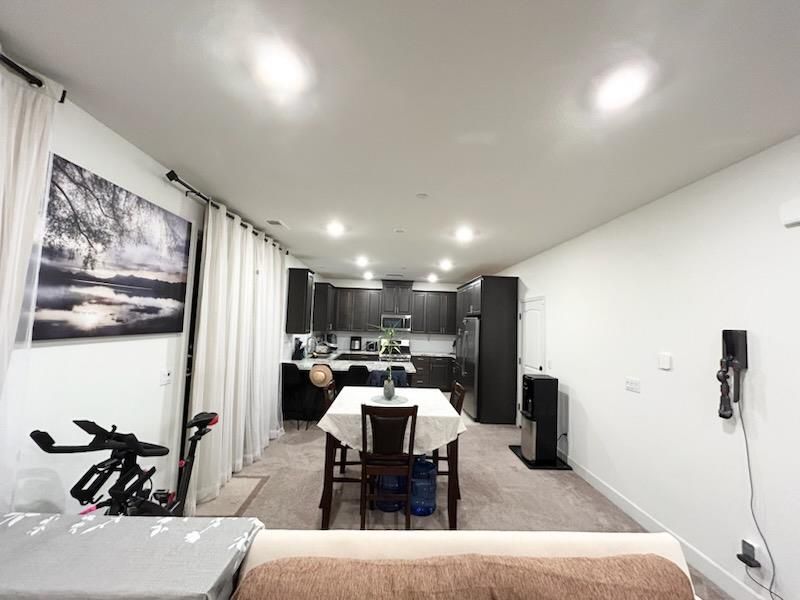 Dining room, Fitness Equipment, Interior, Kitchen, Recessed Lighting