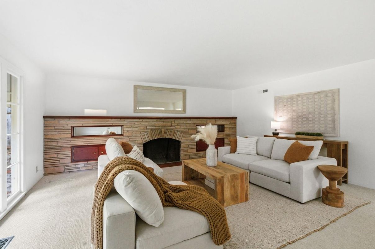 Fireplace, Interior, Living room, Stone Walls