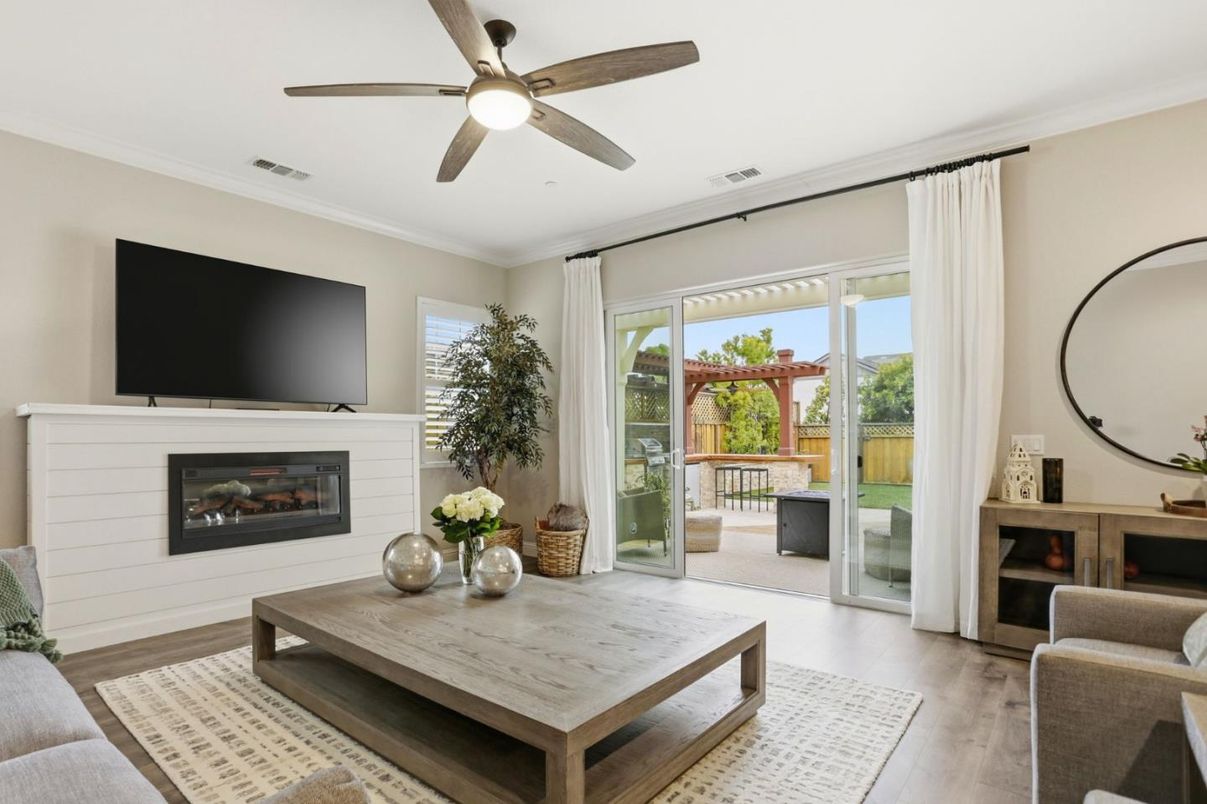 Fireplace, Interior, Wood Texture Flooring