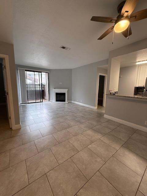 Empty room, Fireplace, Interior