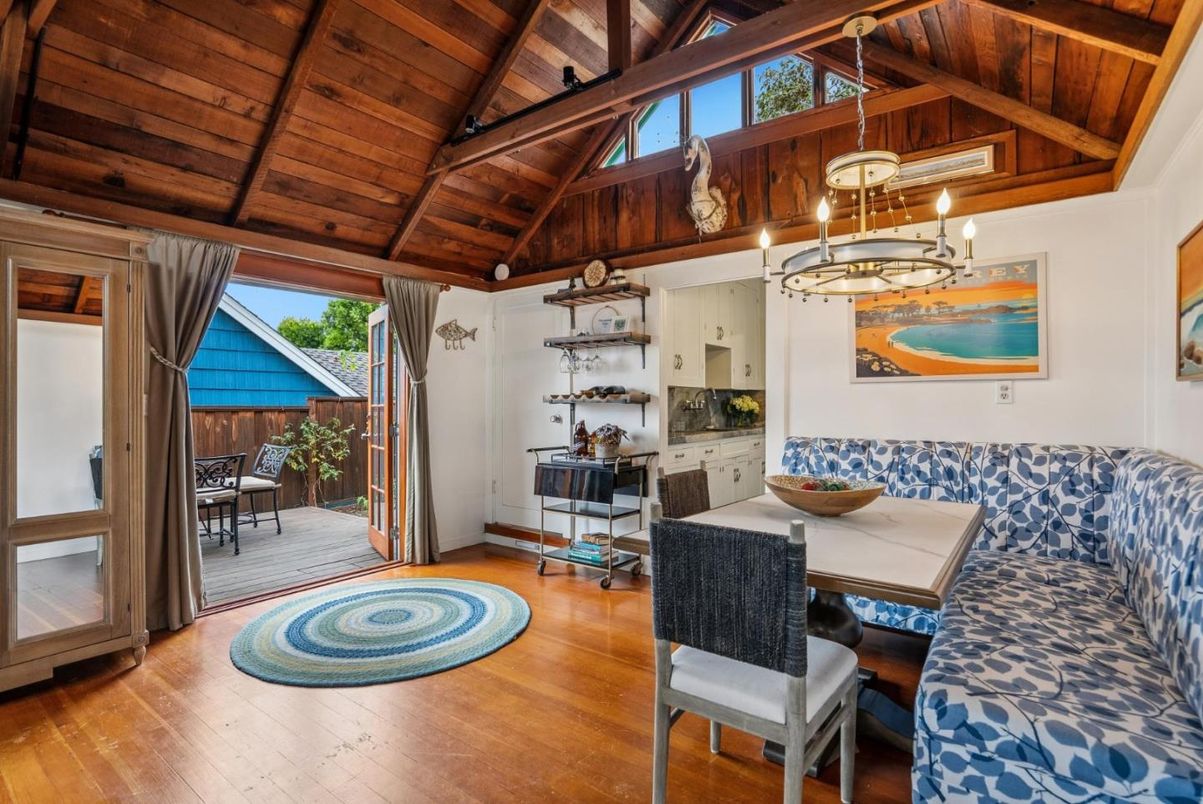 Chandelier, Dining room, Interior, Wooden Beams, Wooden Ceilings, Wood Texture Flooring