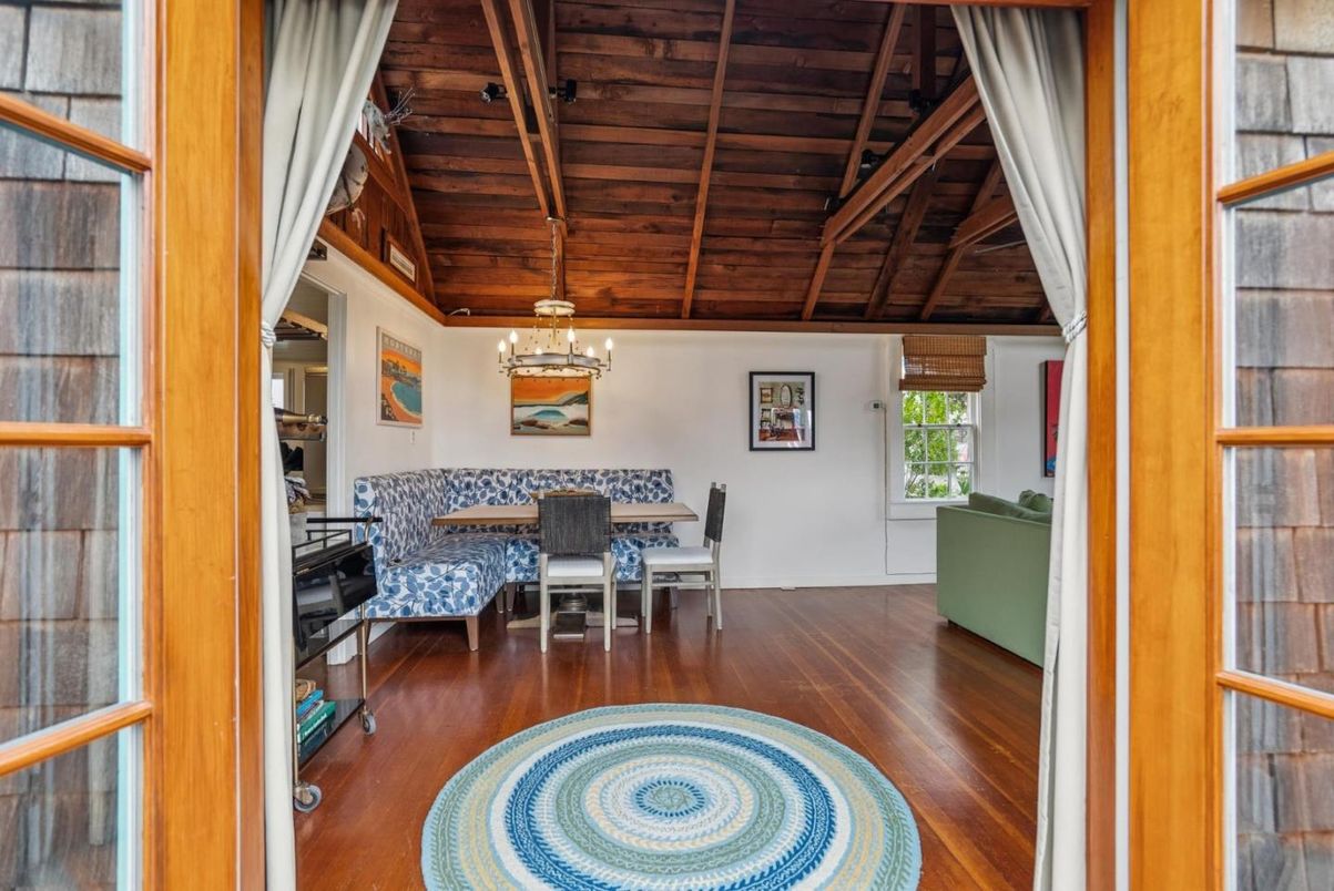 Chandelier, Dining room, Interior, Living room, Wooden Beams, Wooden Ceilings, Wood Texture Flooring