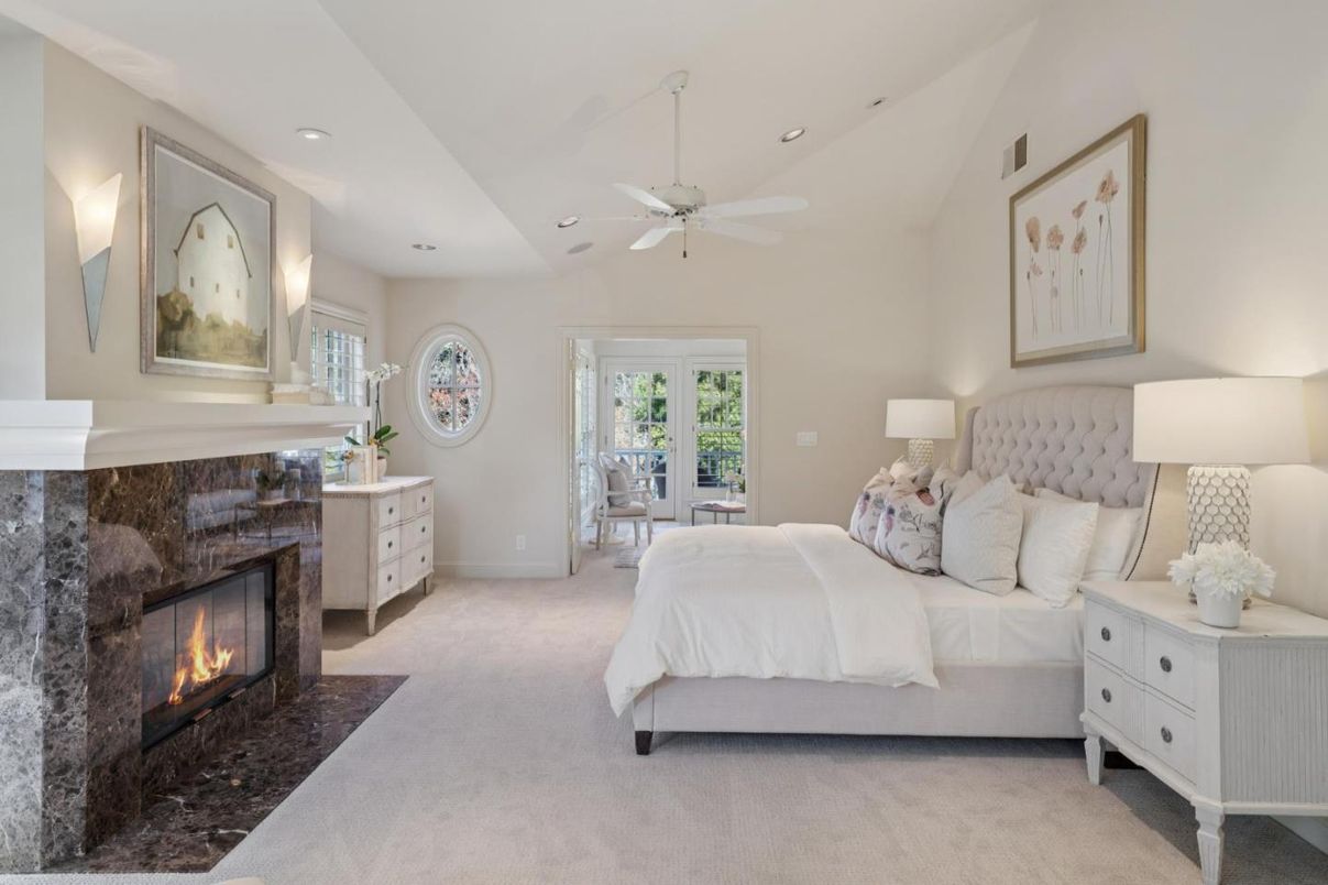 Bedroom, Fireplace, Interior, Recessed Lighting