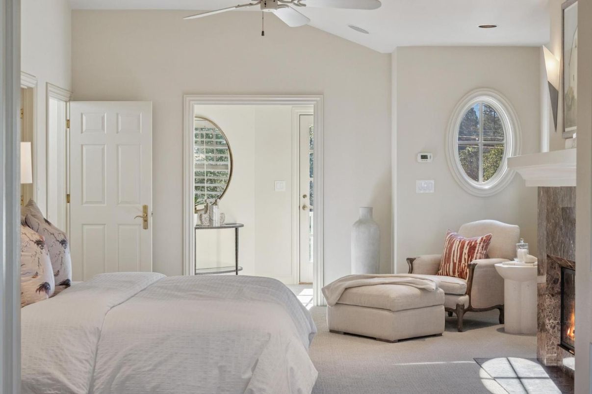 Bedroom, Fireplace, Interior