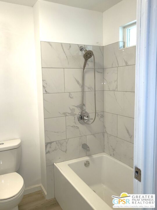 Bathroom, Interior, Marble Walls, Wood Texture Flooring