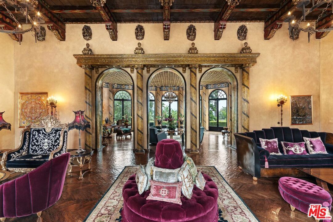 Chandelier, Interior, Living room, Wooden Beams, Wooden Ceilings, Wood Texture Flooring