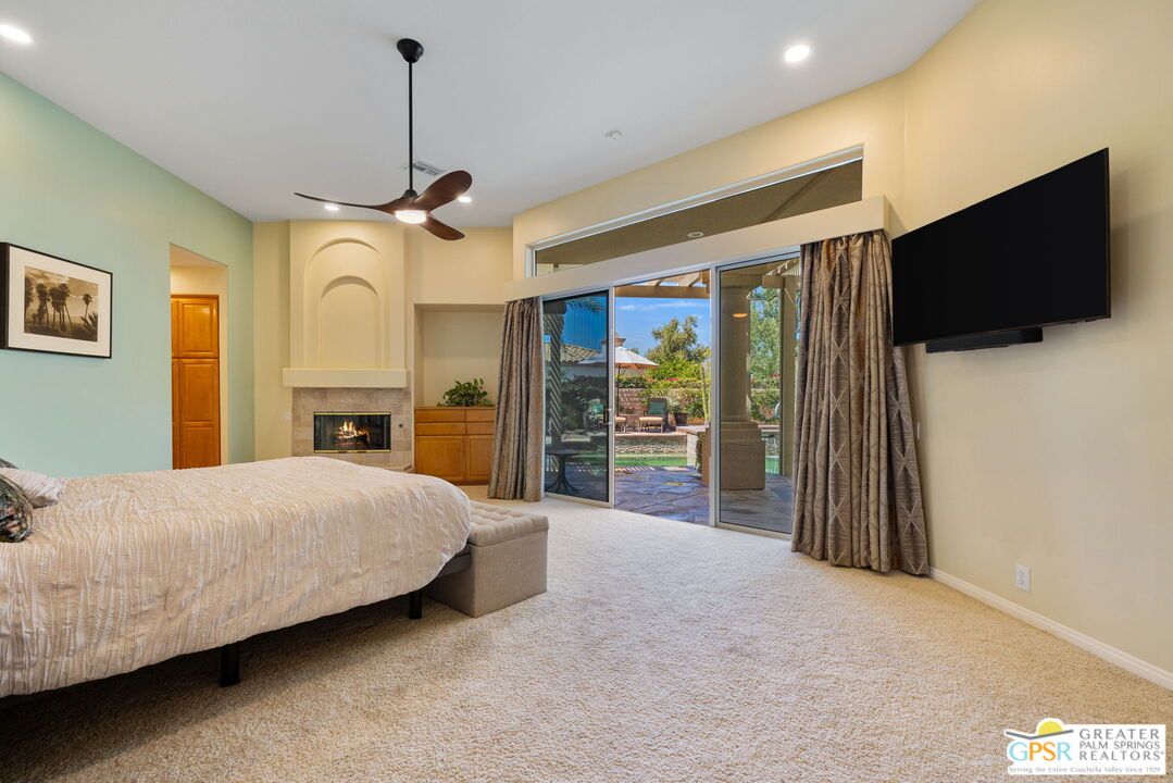 Bedroom, Fireplace, Interior, Recessed Lighting