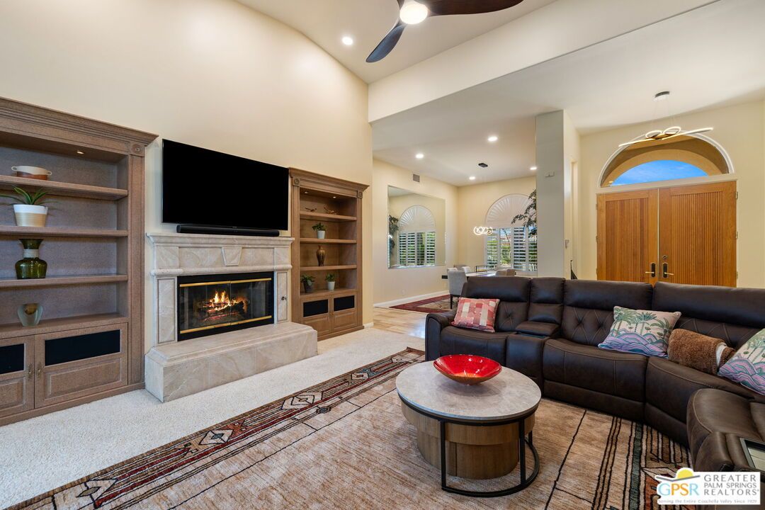 Fireplace, Interior, Living room, Recessed Lighting