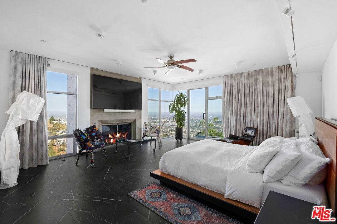 Bedroom, Fireplace, Interior, Marble