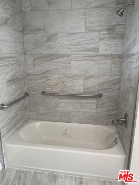 Bathroom, Interior, Marble Walls, Wood Texture Flooring