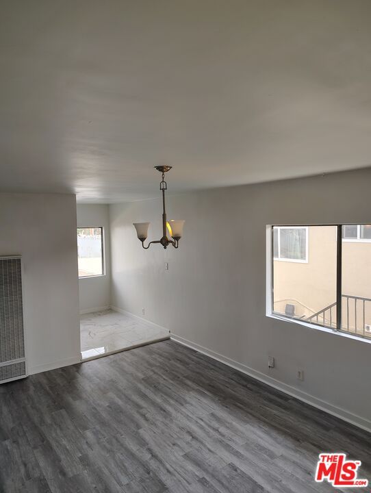 Chandelier, Empty room, Interior, Pendant Lights, Wood Texture Flooring