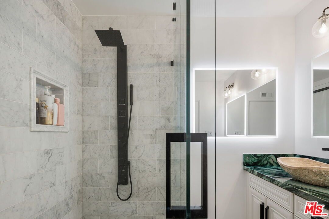 Bathroom, Glass Shower, Interior, Marble Walls