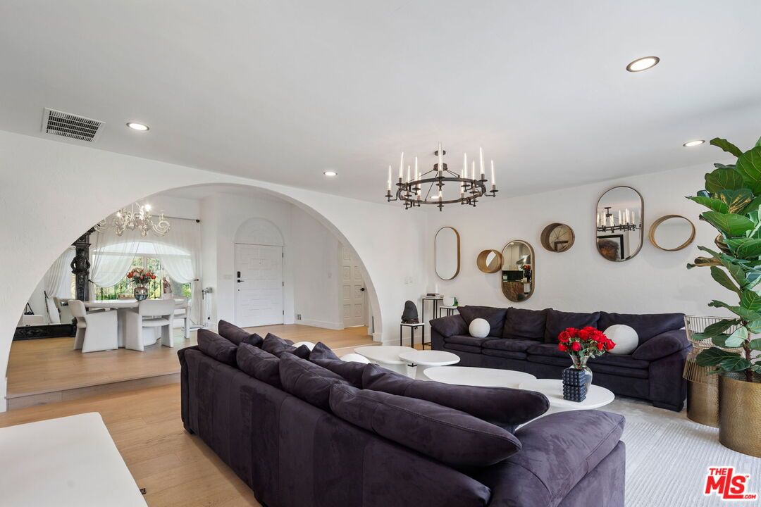 Chandelier, Interior, Living room, Recessed Lighting, Wood Texture Flooring