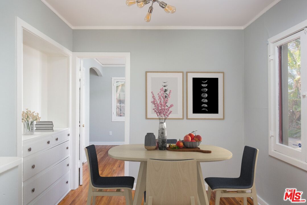 Dining room, Interior, Wood Texture Flooring