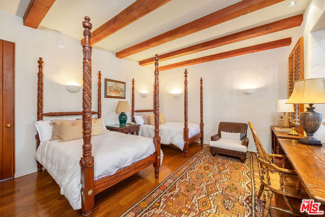 Bedroom, Interior, Wooden Beams, Wood Texture Flooring