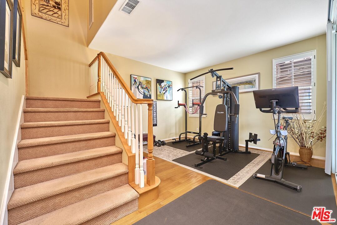Fitness Equipment, Interior, Wood Texture Flooring