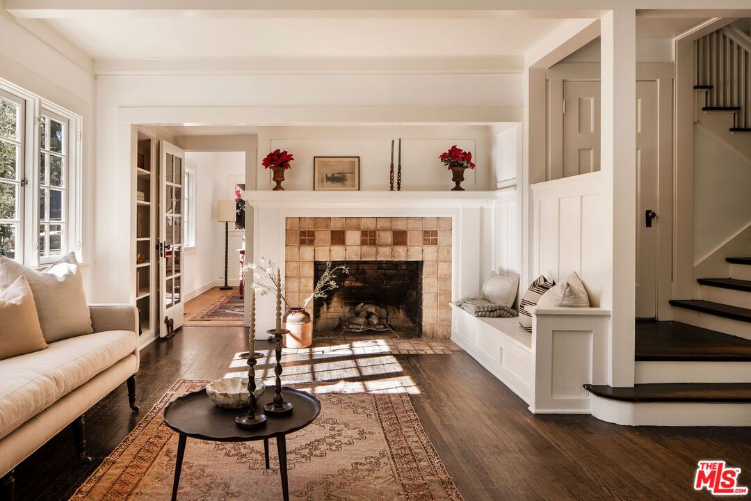 Fireplace, Interior, Wood Texture Flooring