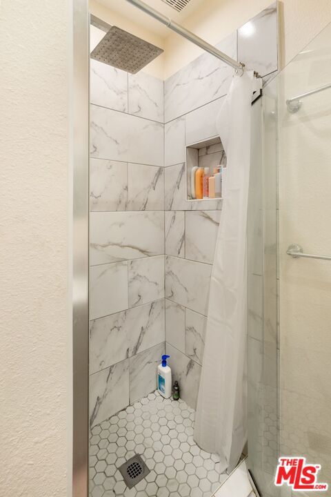 Bathroom, Glass Shower, Interior, Marble Walls